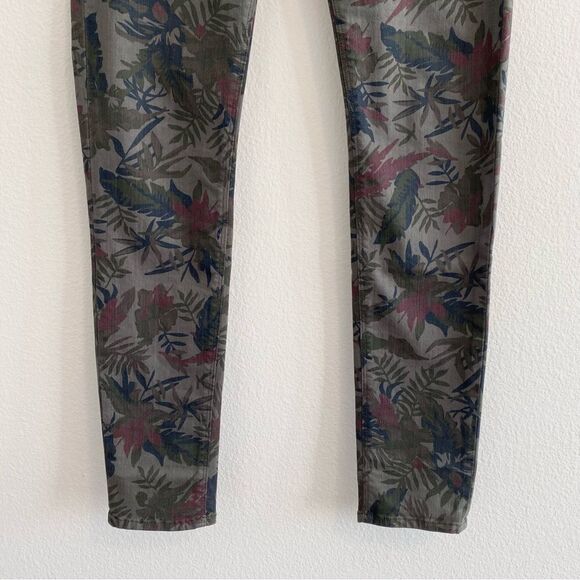 Hudson Jeans Krista Printed Super Skinny Bramble Green Jeans Pants Size 29 - Picture 6 of 14